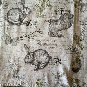 Parisian Table Cover 58X78 Envogue cotton 100% cotton Bunnies, Eggs, Springtime